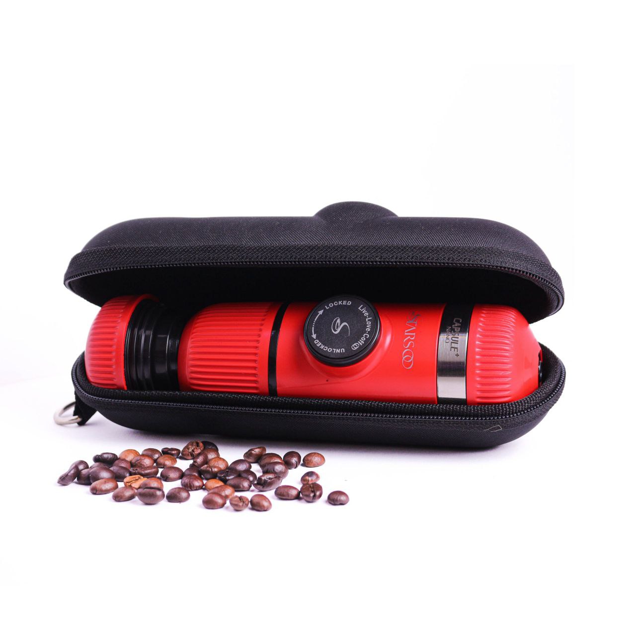 قهوه ساز همراه نانوکپسول | 2کاره پودر و کپسول - قرمز