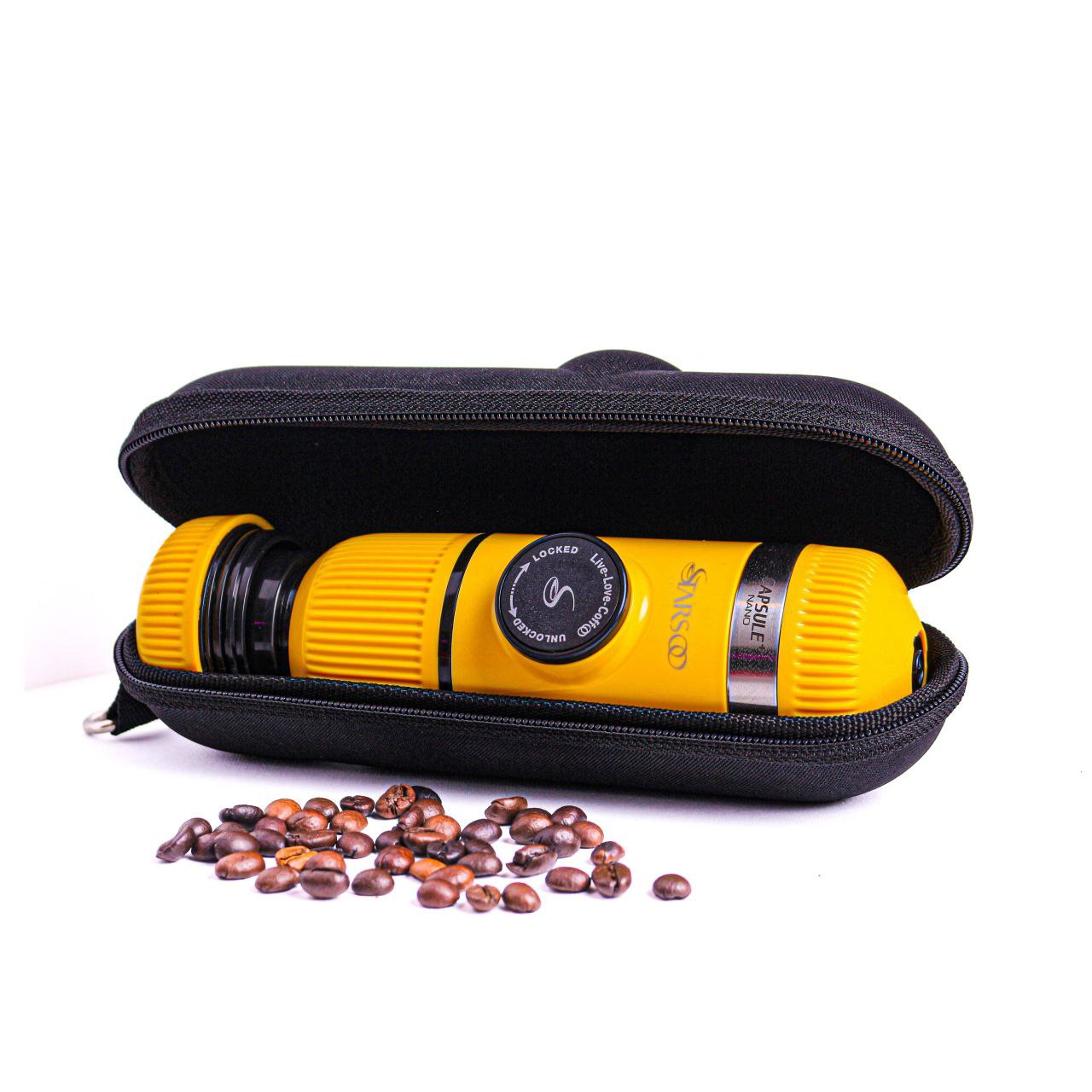 قهوه ساز همراه نانوکپسول | 2کاره پودر و کپسول - زرد