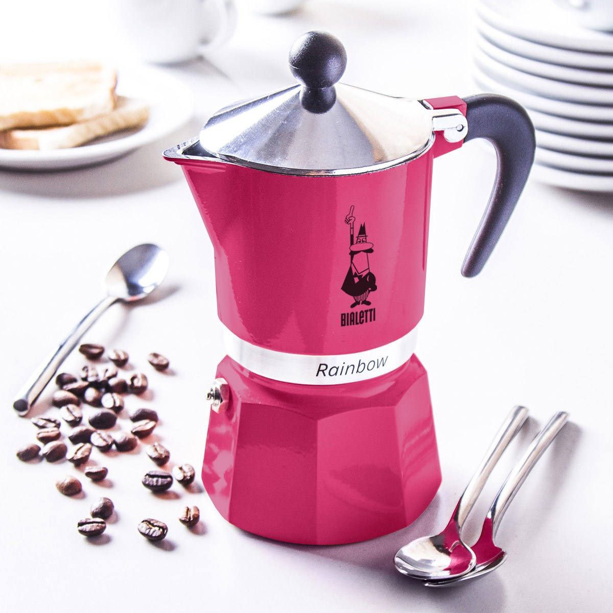 موکاپات بیالتی مدل Rainbow |  ظرفیت 3 کاپ -  صورتی