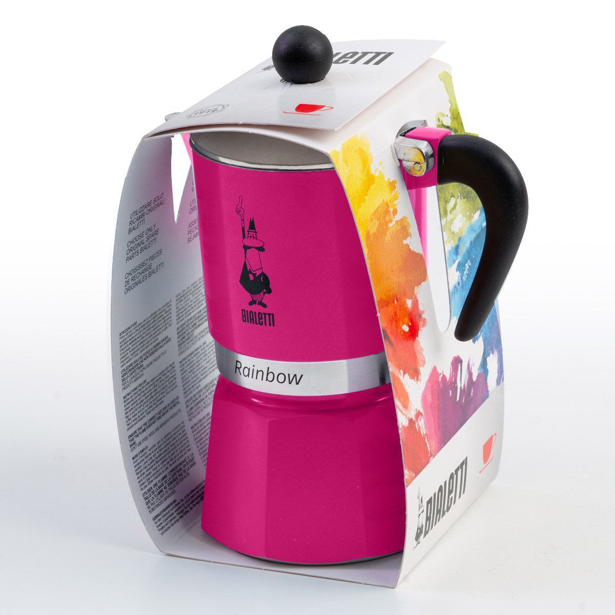 موکاپات بیالتی مدل Rainbow |  ظرفیت 3 کاپ -  صورتی