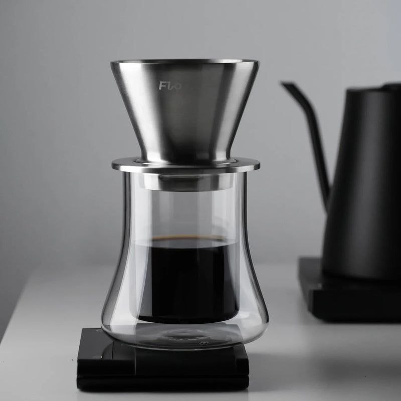 سرور V60 واریا مدل فلو - کریستالی |  Varia GLASS SERVER FLO