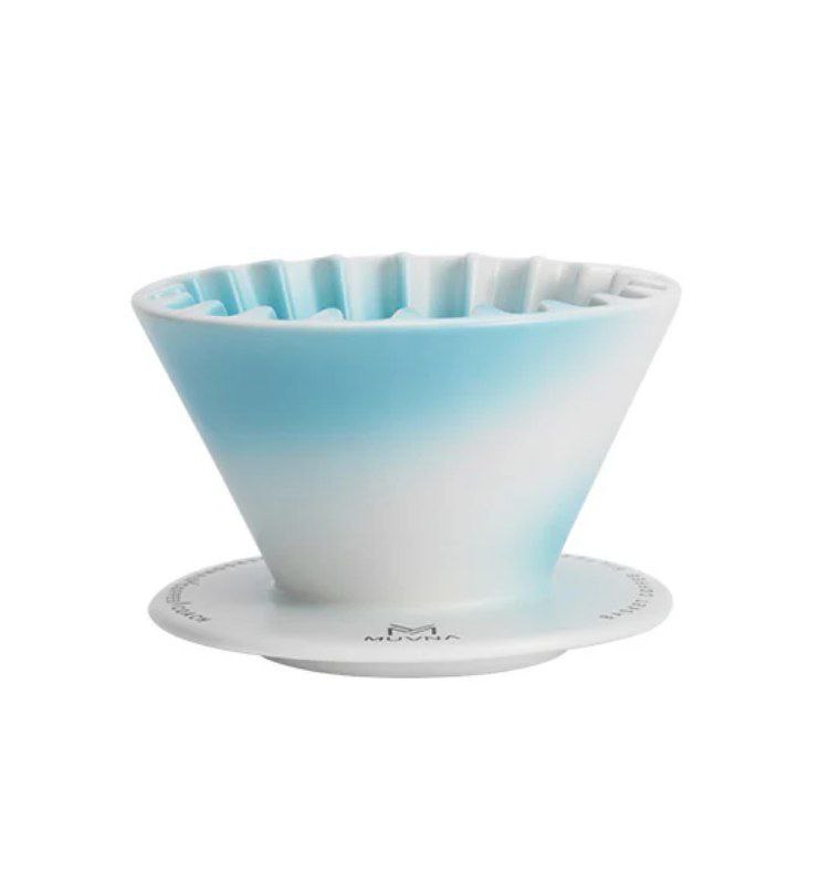 دریپر V60  اوریگامی سرامیکی موونا - 4 نفره  |  MUVNA Hand Brewed Coffee Cone Filter Cup 4 cup
