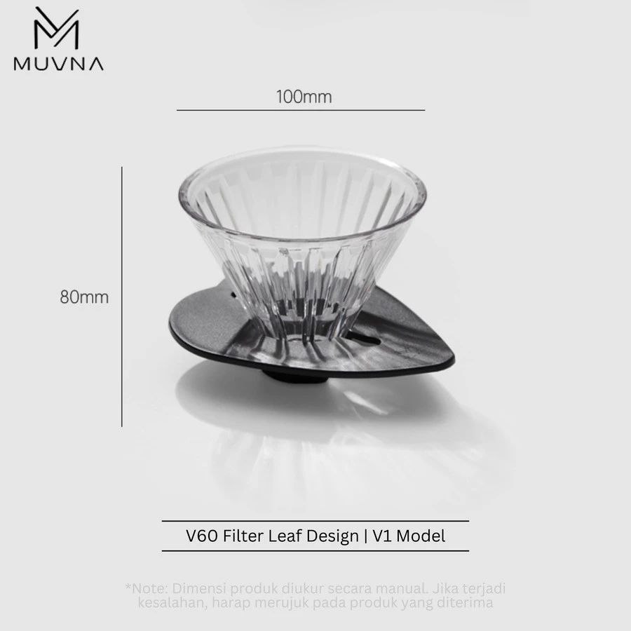 دریپر V60 پلاستیکی موونا - مدل لاو |  MUVNA V60  Filter Drip Maker Plastic Love Design