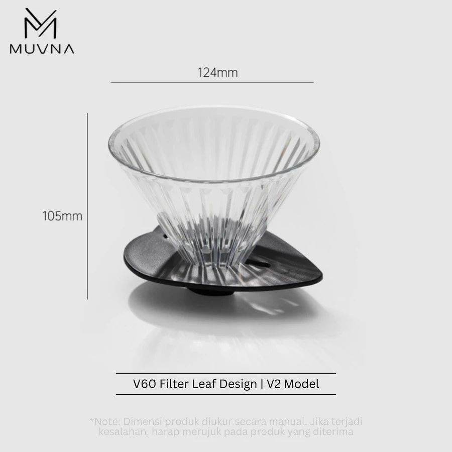 دریپر V60 پلاستیکی موونا - مدل لاو |  MUVNA V60  Filter Drip Maker Plastic Love Design