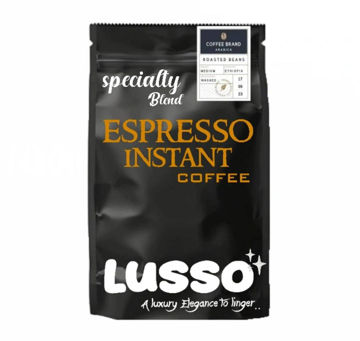 پودر قهوه  اسپرسو فوری اصل - فول کافئین - 500 گرم |  LUSSO Freeze-dried Coffee