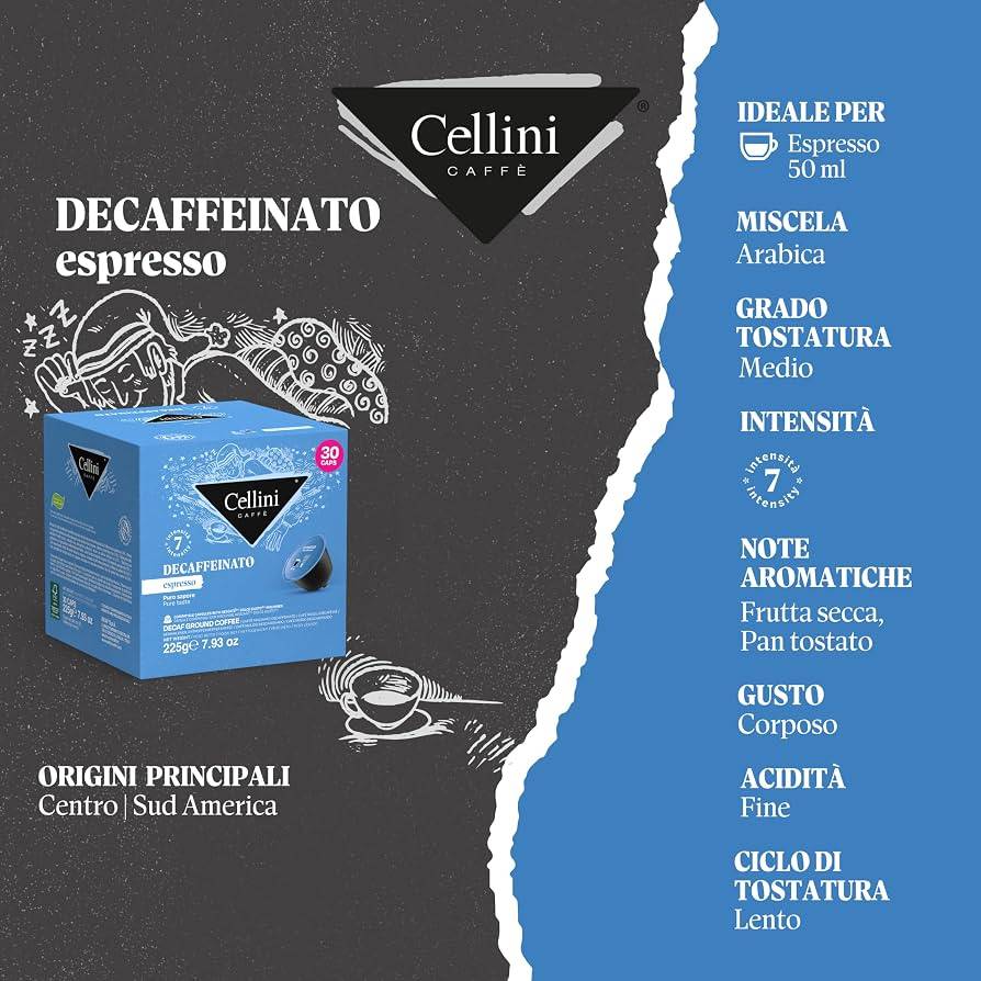 کپسول قهوه دولچه گوستو چلینی بدون کافیین - مدل  Caffè Espresso Decaffeinato