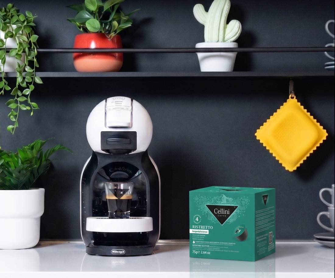 کپسول قهوه دولچه گوستو چلینی بدون کافیین - مدل  Caffè Americano Lungo Delizioso